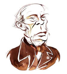 Jacques Fromental Halévy, Sepia-Karikatur